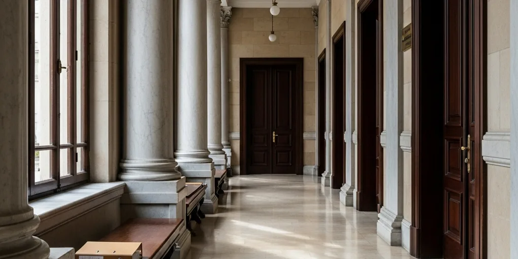 Aile mahkemesi koridoru ve hukuki süreç